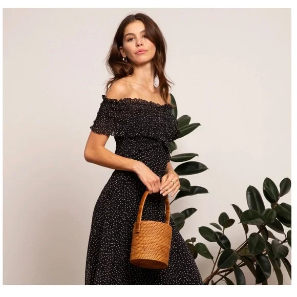 LUCY PARIS Polka Dot Off Shoulder Dorothy Dress - Picture 5 of 16